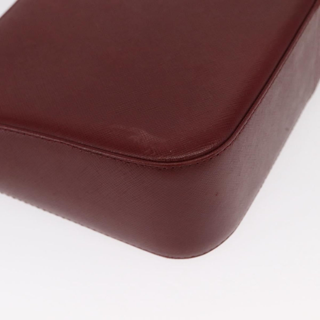 Burberry Vintage Shoulder Bag Leather Burgundy Leather Shoulder Bag