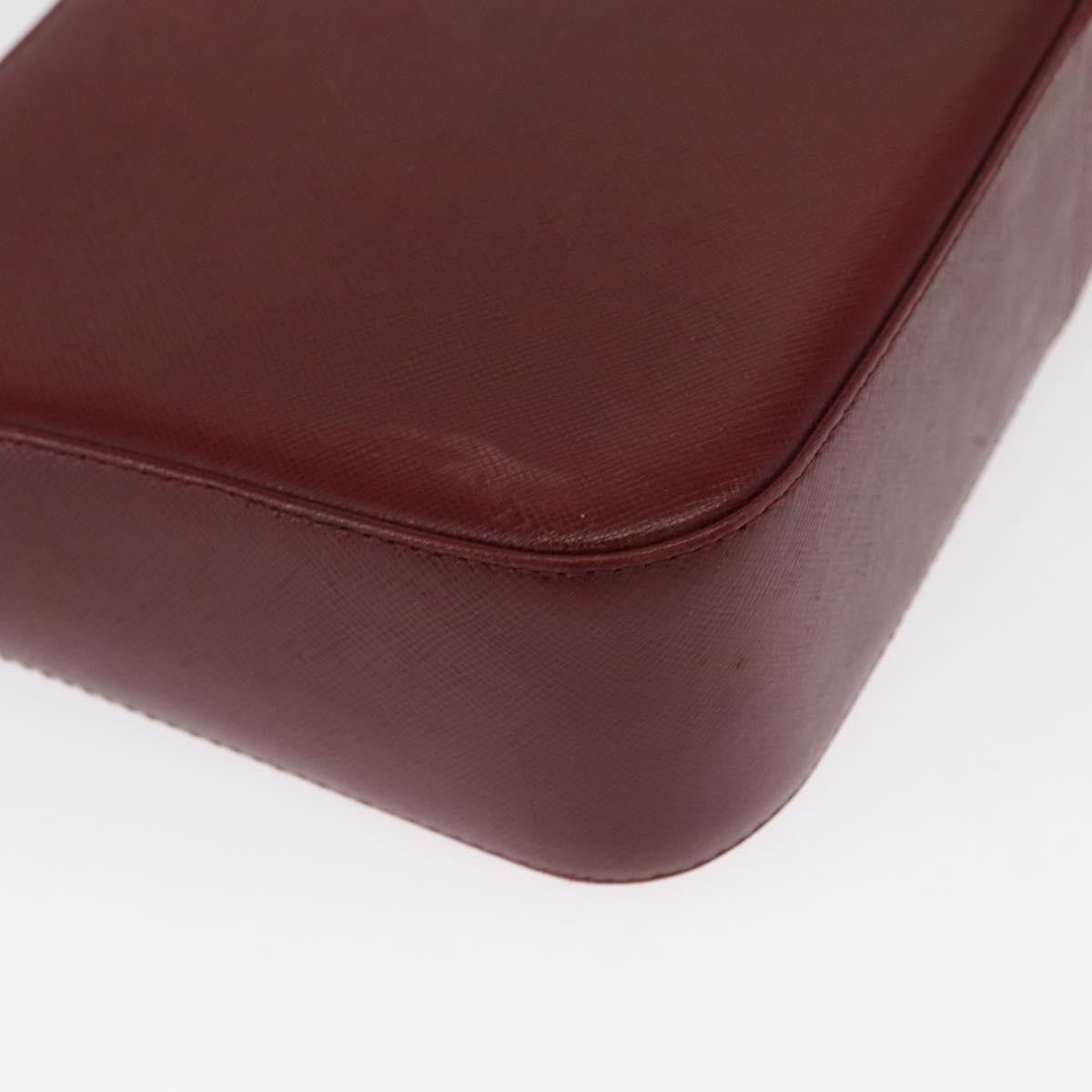 Burberry Vintage Shoulder Bag Leather Burgundy Leather Shoulder Bag