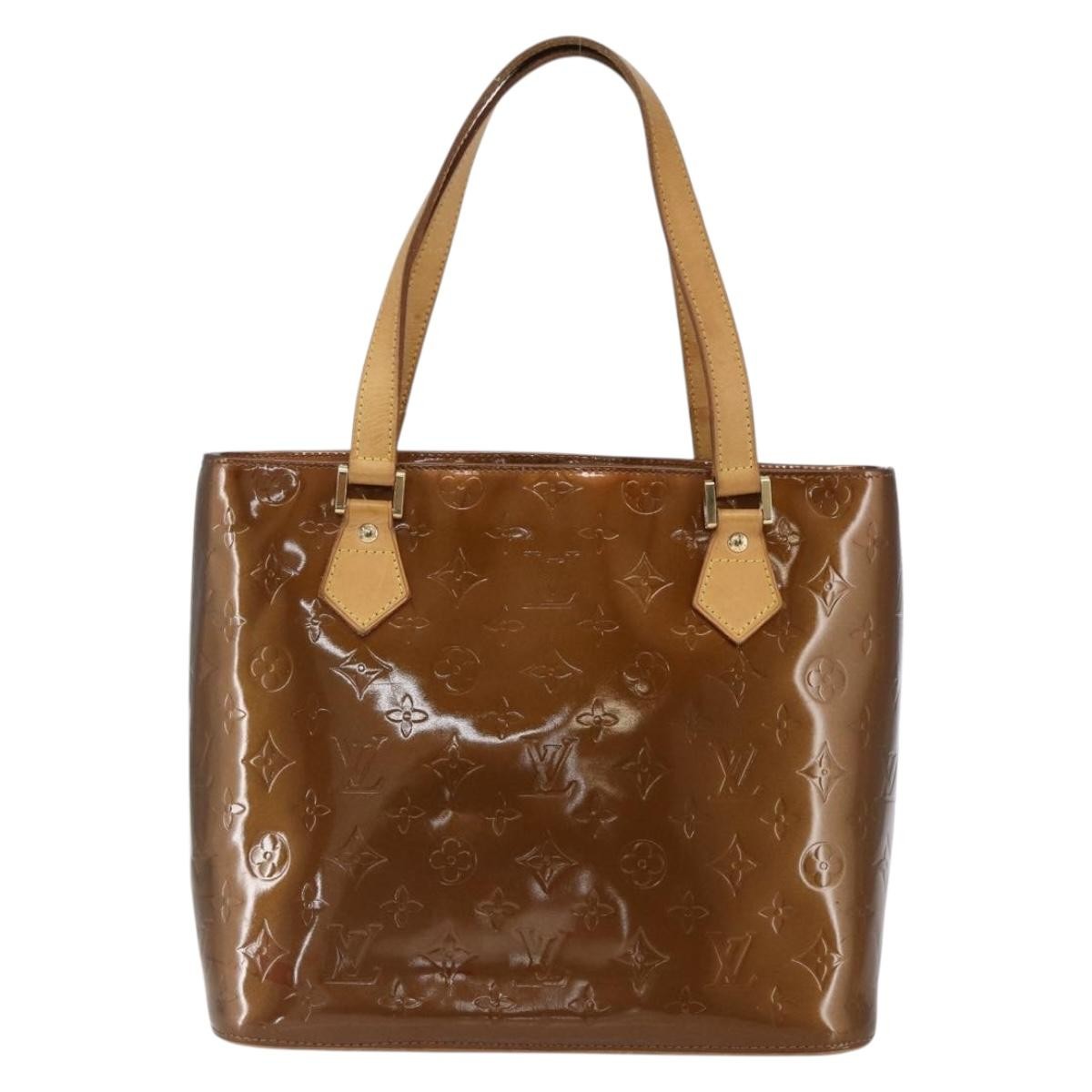 Louis Vuitton Houston Handbag Monogram Vernis Brown Patent_Leather Tote Bag