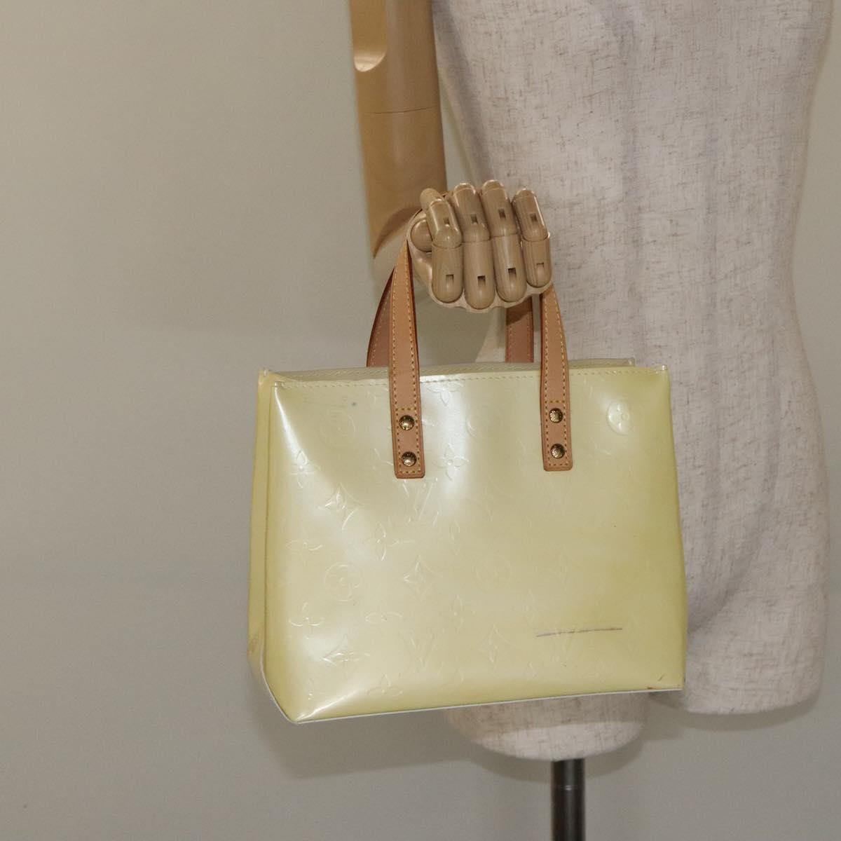 Louis Vuitton Reade Handbag Monogram Vernis Beige Patent_Leather Bag