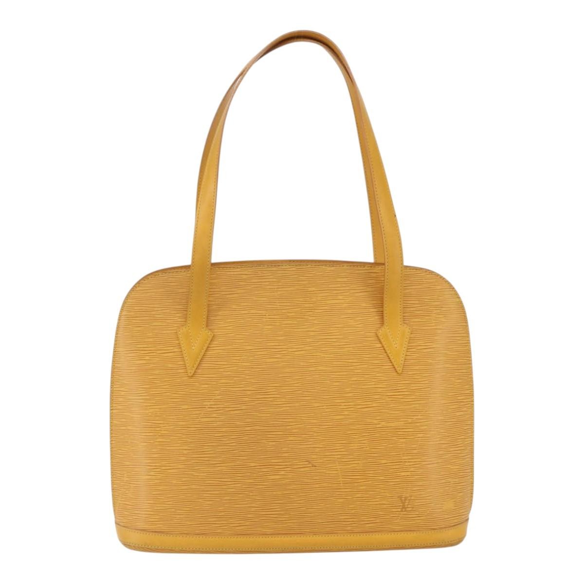 Louis Vuitton Lussac Handbag Epi Leather Yellow Leather Shoulder Bag