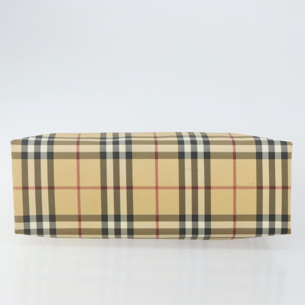 Burberry Nova Check Tote Canvas Check Pattern Beige Canvas Tote Bag