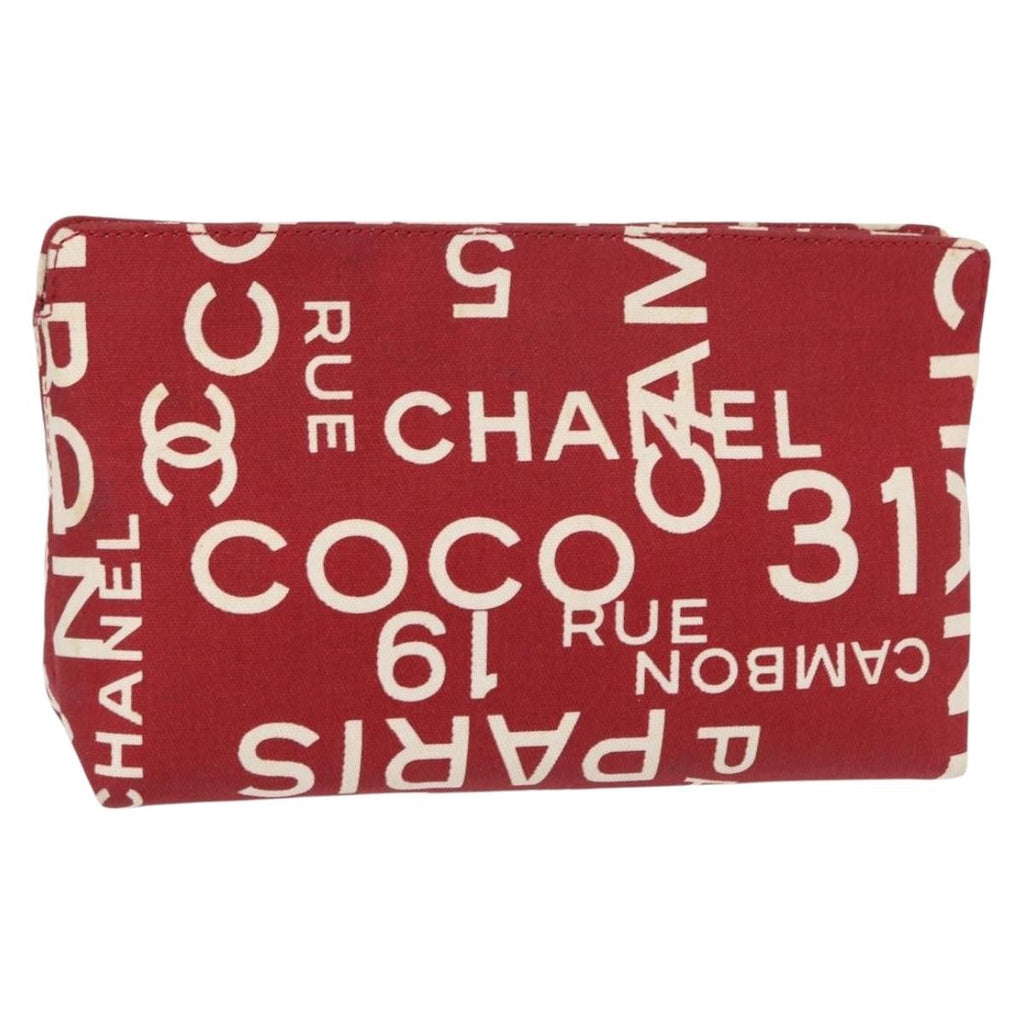 Chanel 31 Rue Cambon Clutch Canvas Red Canvas Clutche & Pouche Bag