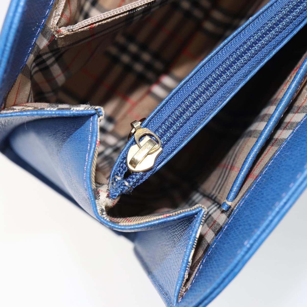 Burberry Vintage Handbag Leather Blue Leather Handbag