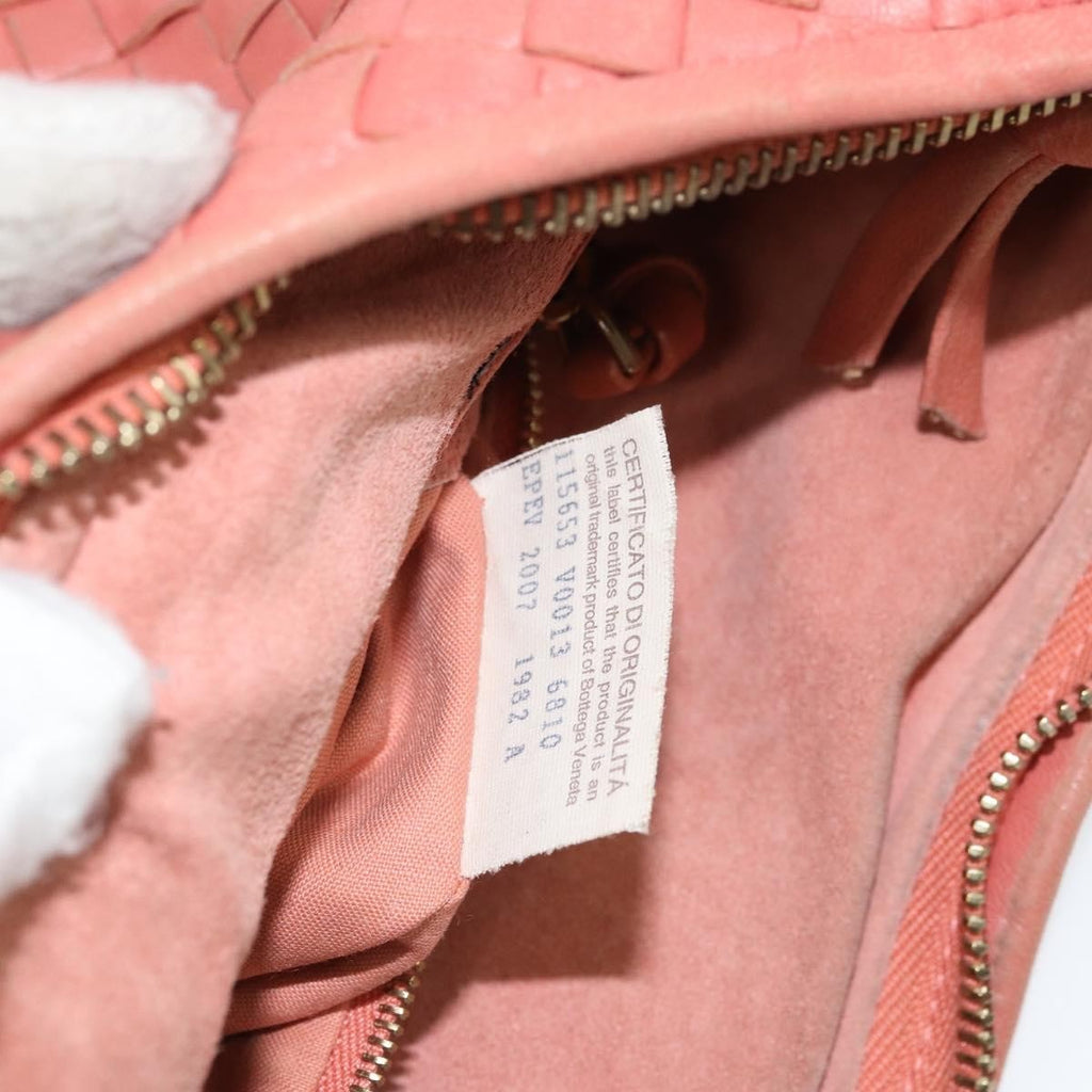 Bottega Veneta Veneta Hobo Intrecciato Nappa Pink Leather Handbag