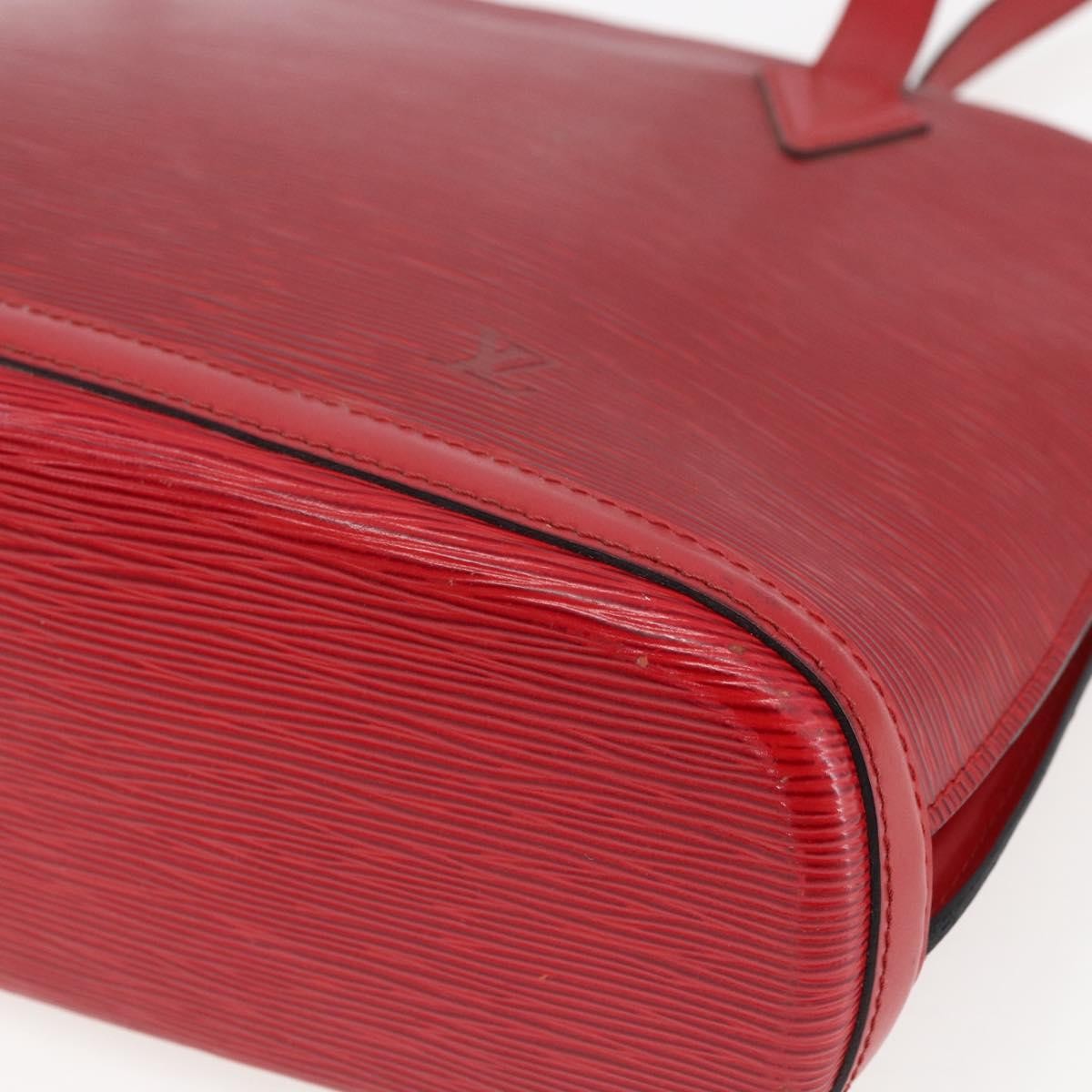 Louis Vuitton Lussac Handbag Epi Leather Red Leather Shoulder Bag