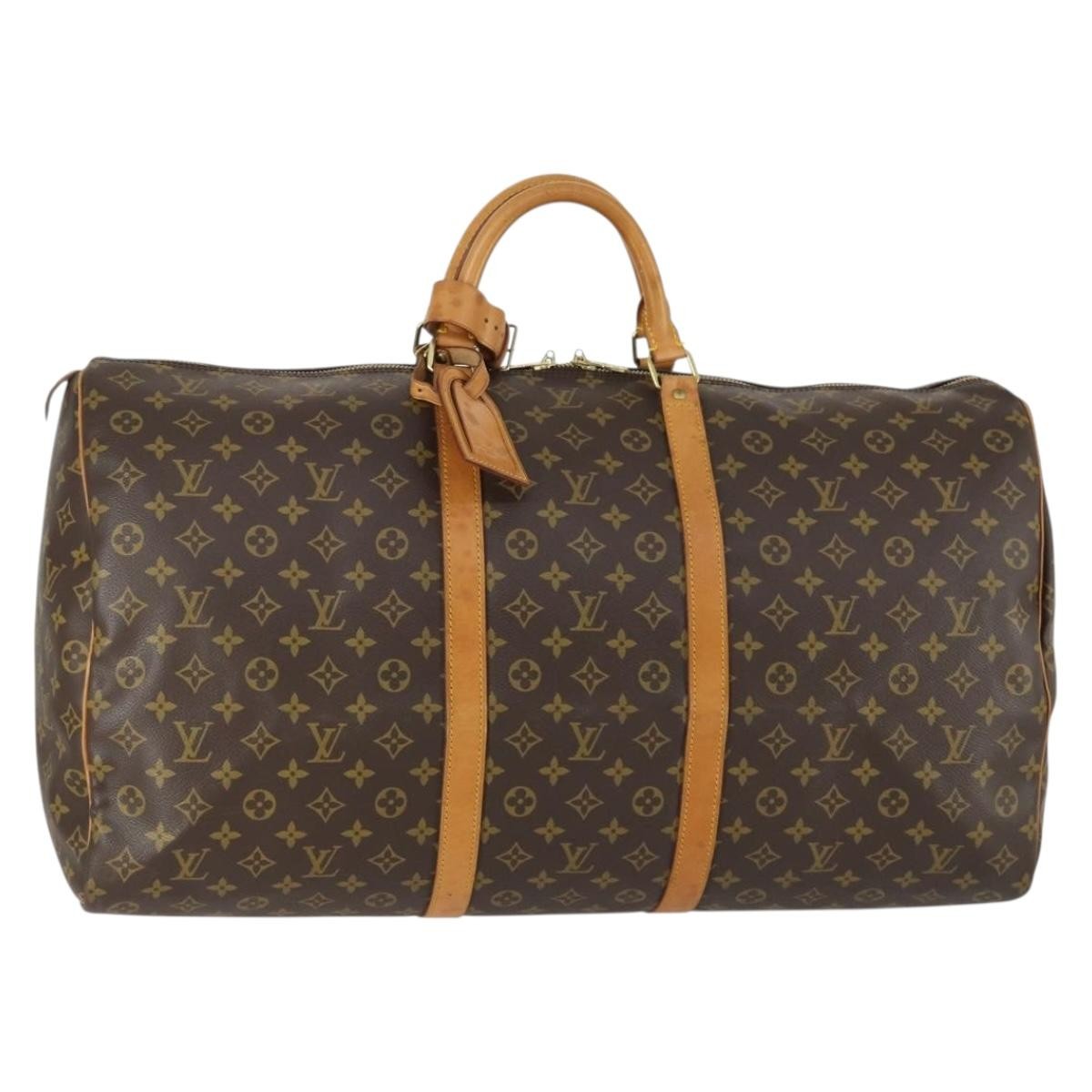 Louis Vuitton Keepall Bag Monogram Canvas Brown Canvas Travel Bag