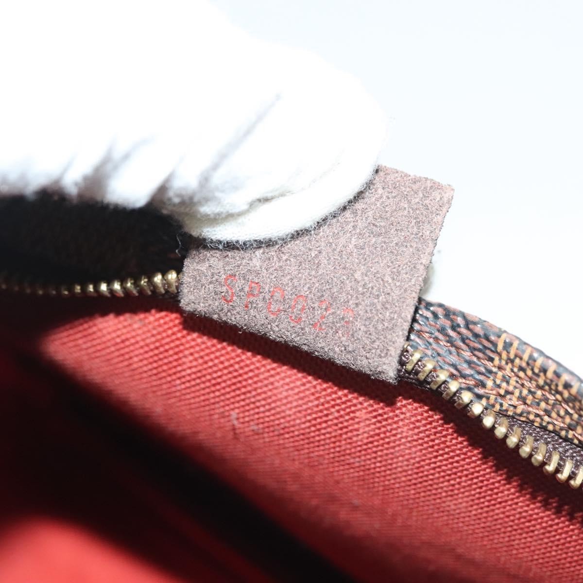 Louis Vuitton Trousse Make Up Bag Damier Canvas Brown Canvas Shoulder Bag