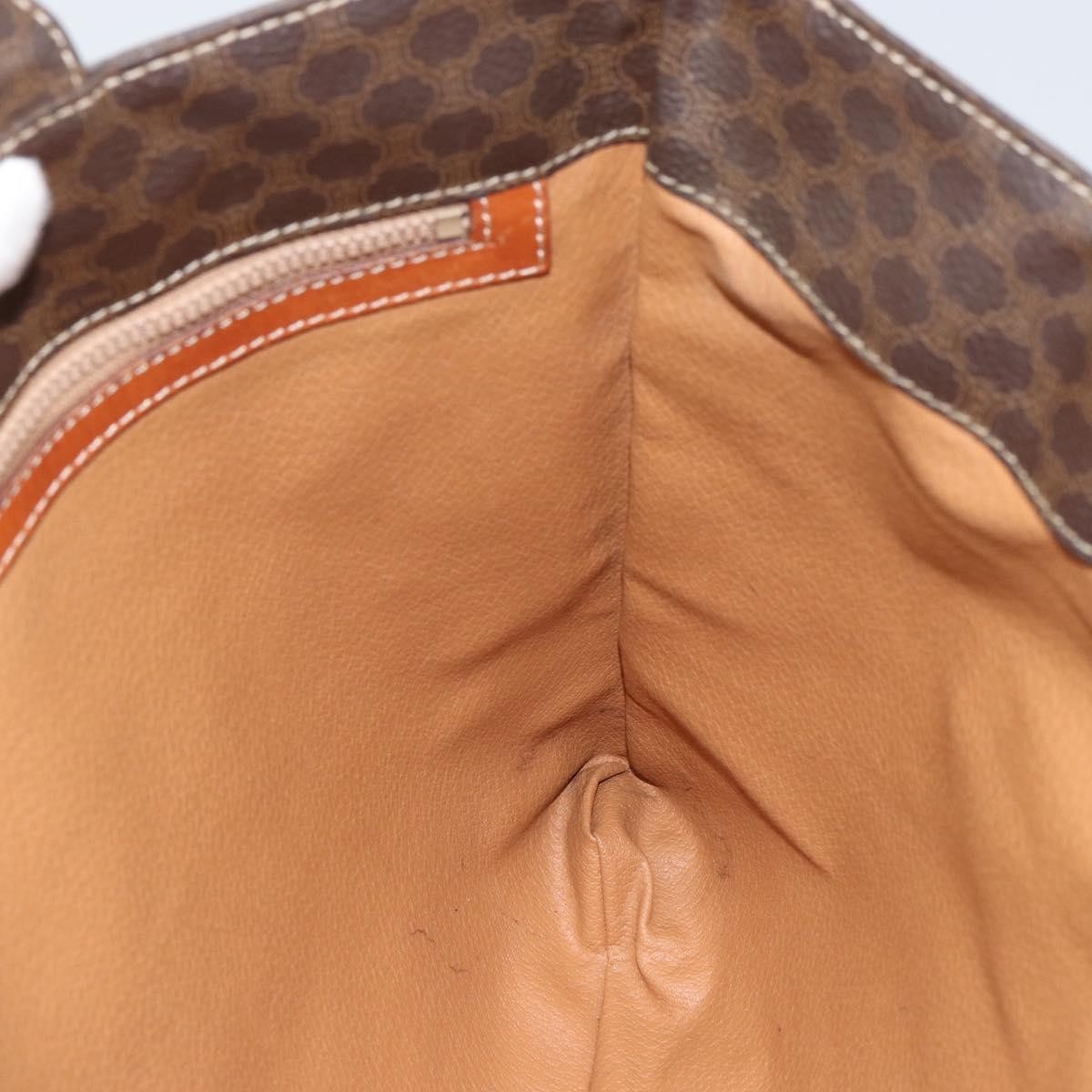 Celine Vintage Macadam Tote Bag Canvas Brown Canvas Tote Bag Bag