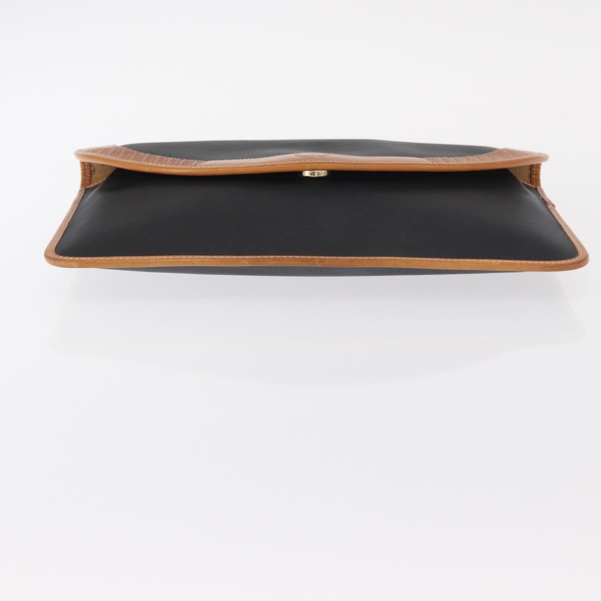 Christian Dior Clutch Bag Leather Black Leather Clutche & Pouche Bag (Pre-Owned)