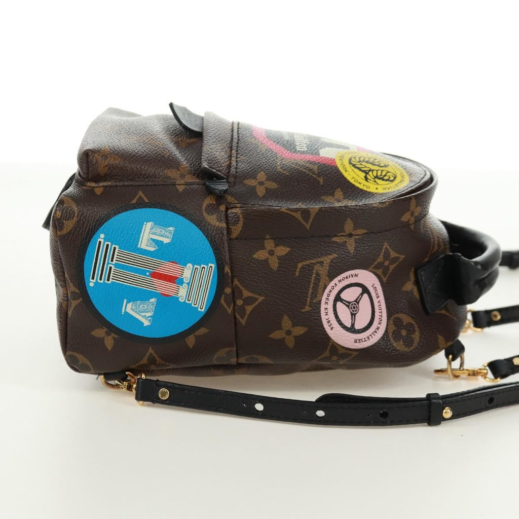 Louis Vuitton Palm Springs Backpack Limited Edition World Tour Monogram Canvas Brown Canvas Backpack Bag