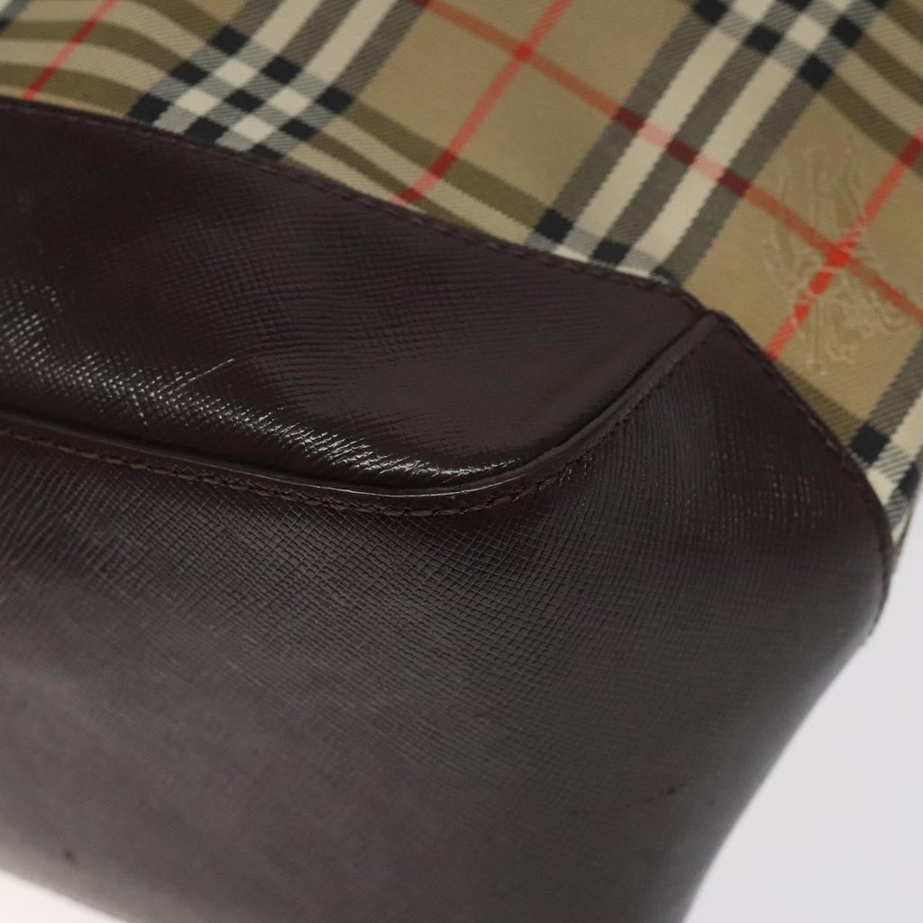Burberry Nova Check Tote Canvas And Leather Beige Canvas Tote Bag