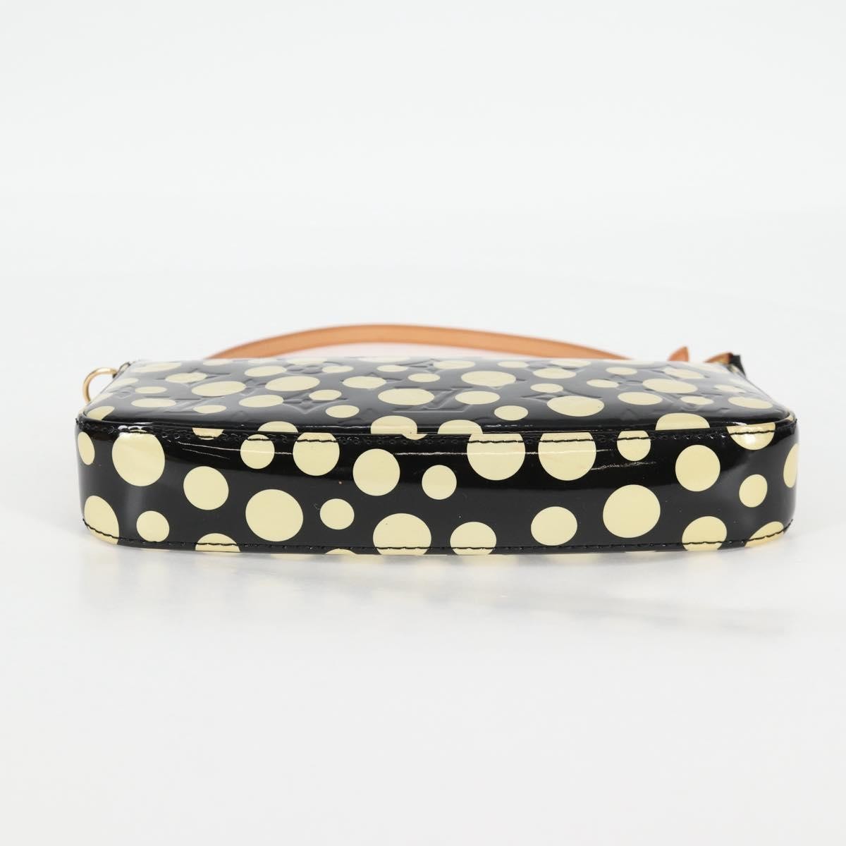 Louis Vuitton Pochette Accessoires Nm Kusama Infinity Dots Monogram Vernis Black Patent_Leather Clutche & Pouche Bag