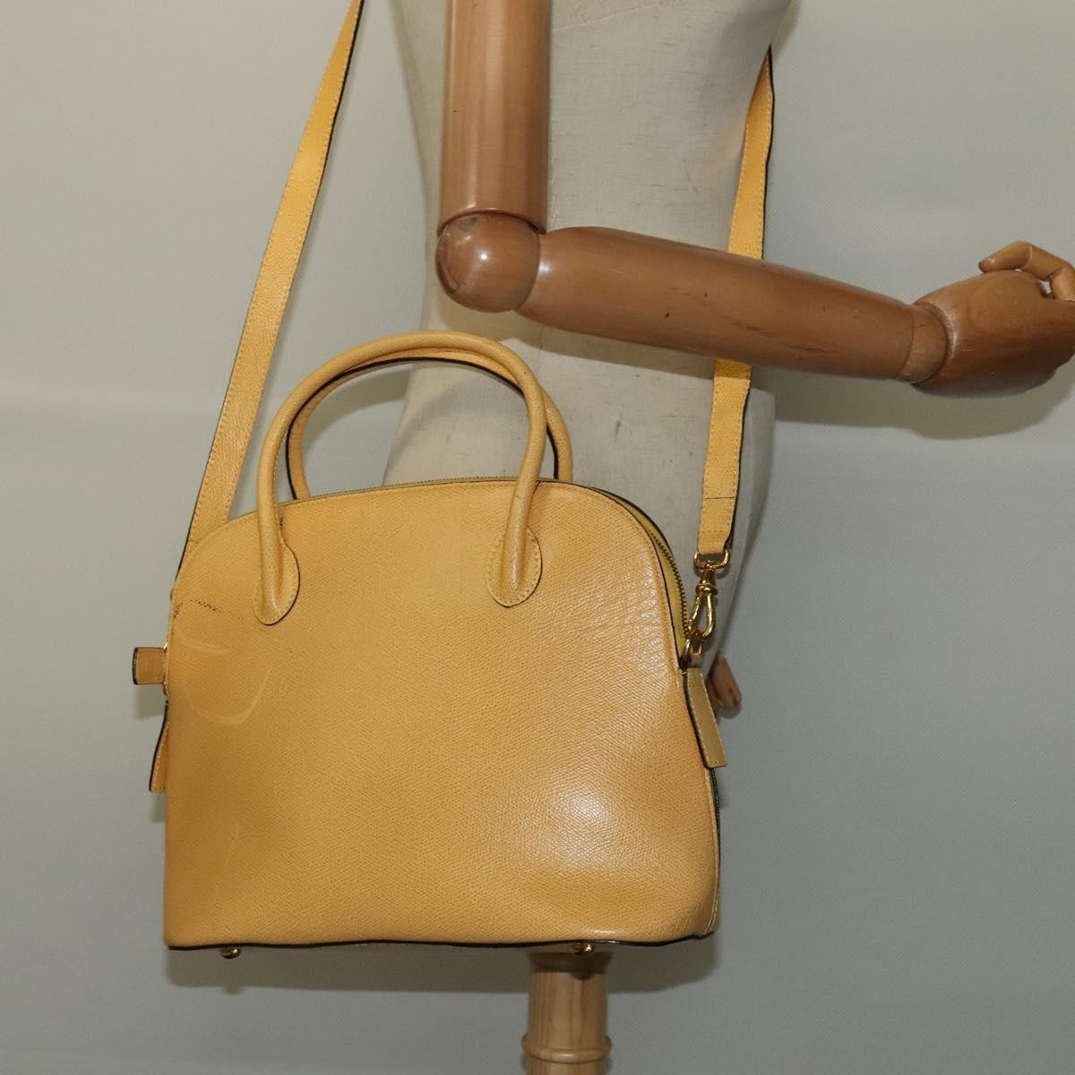 Celine Handbag Leather Yellow Leather Handbag