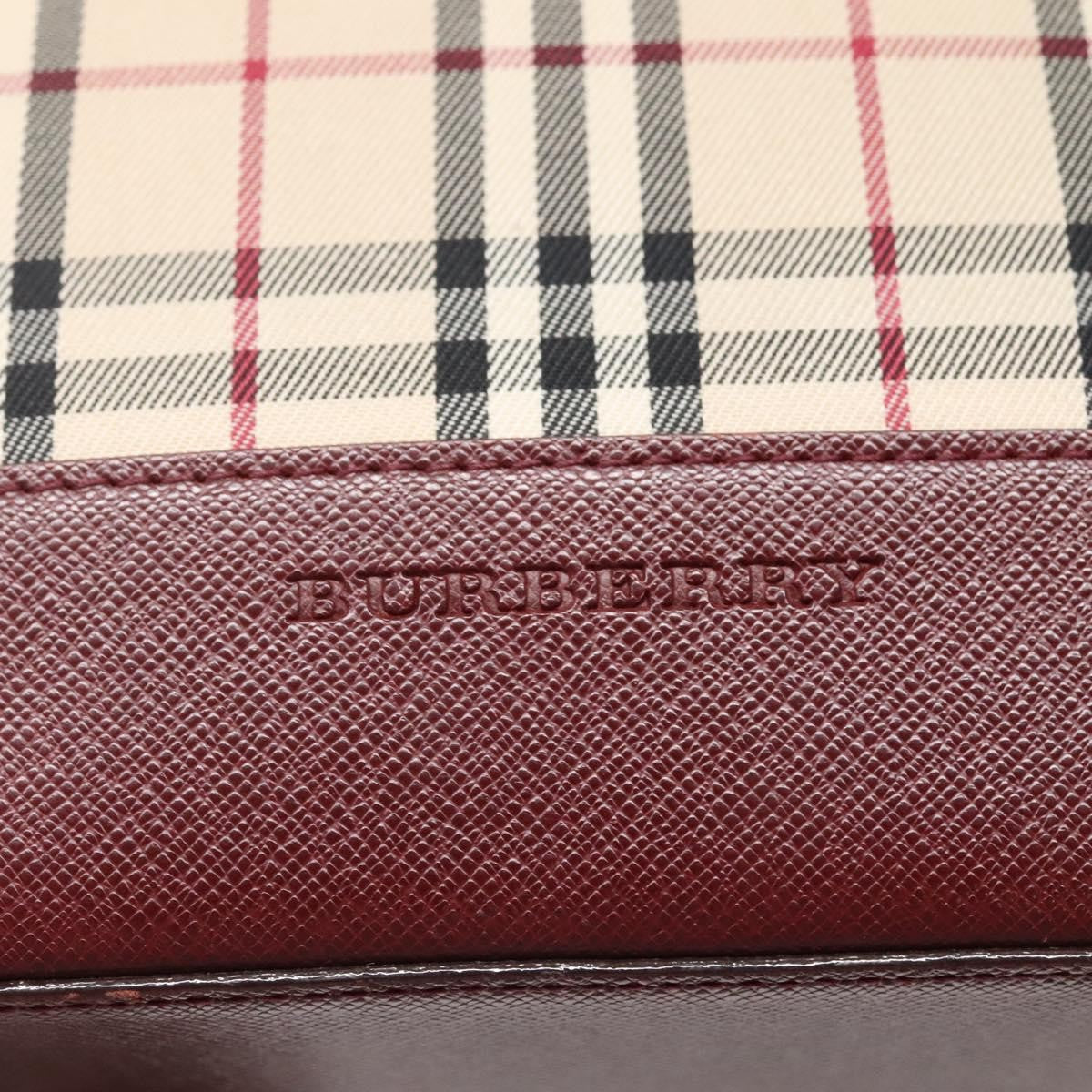 Burberry Nova Check Tote Canvas And Leather Beige Canvas Tote Bag
