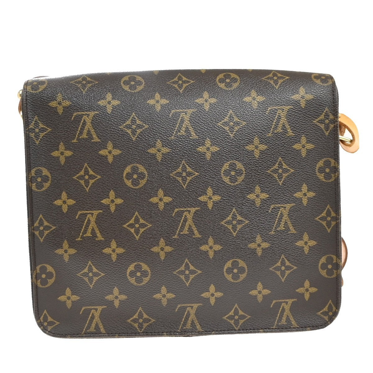 Louis Vuitton Cartouchiere Handbag Monogram Canvas Brown Canvas Shoulder Bag