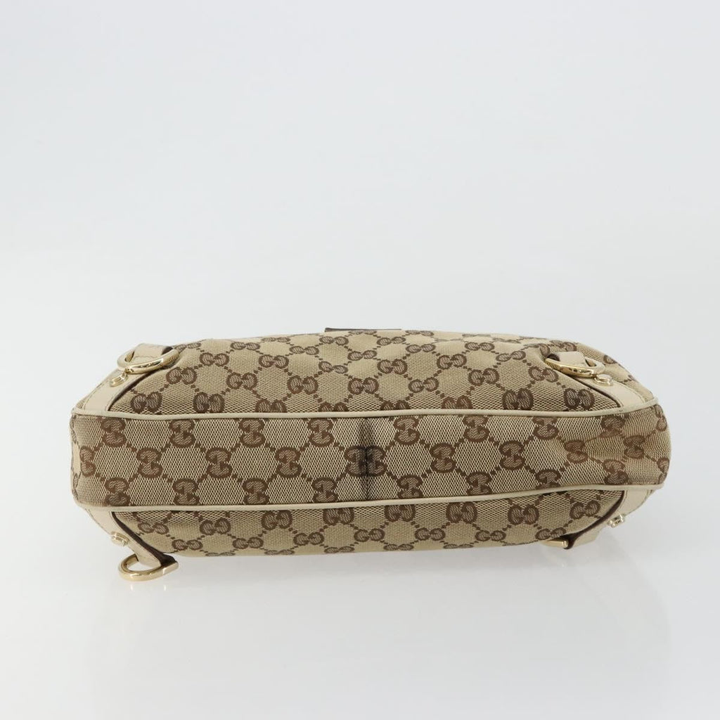 Gucci Abbey Shoulder Bag Gg Canvas Beige Canvas Shoulder Bag Bag (Pre-Owned)
