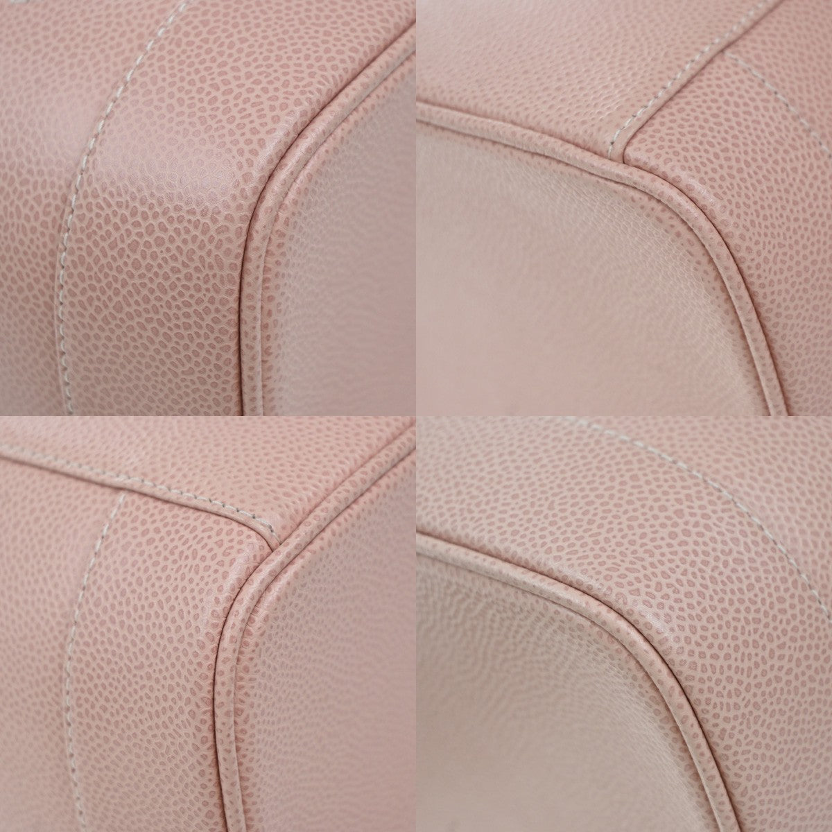 Chanel Vintage Timeless Cosmetic Case Caviar Pink Leather Handbag