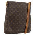 Louis Vuitton Musette Handbag Monogram Canvas Brown Canvas Shoulder Bag