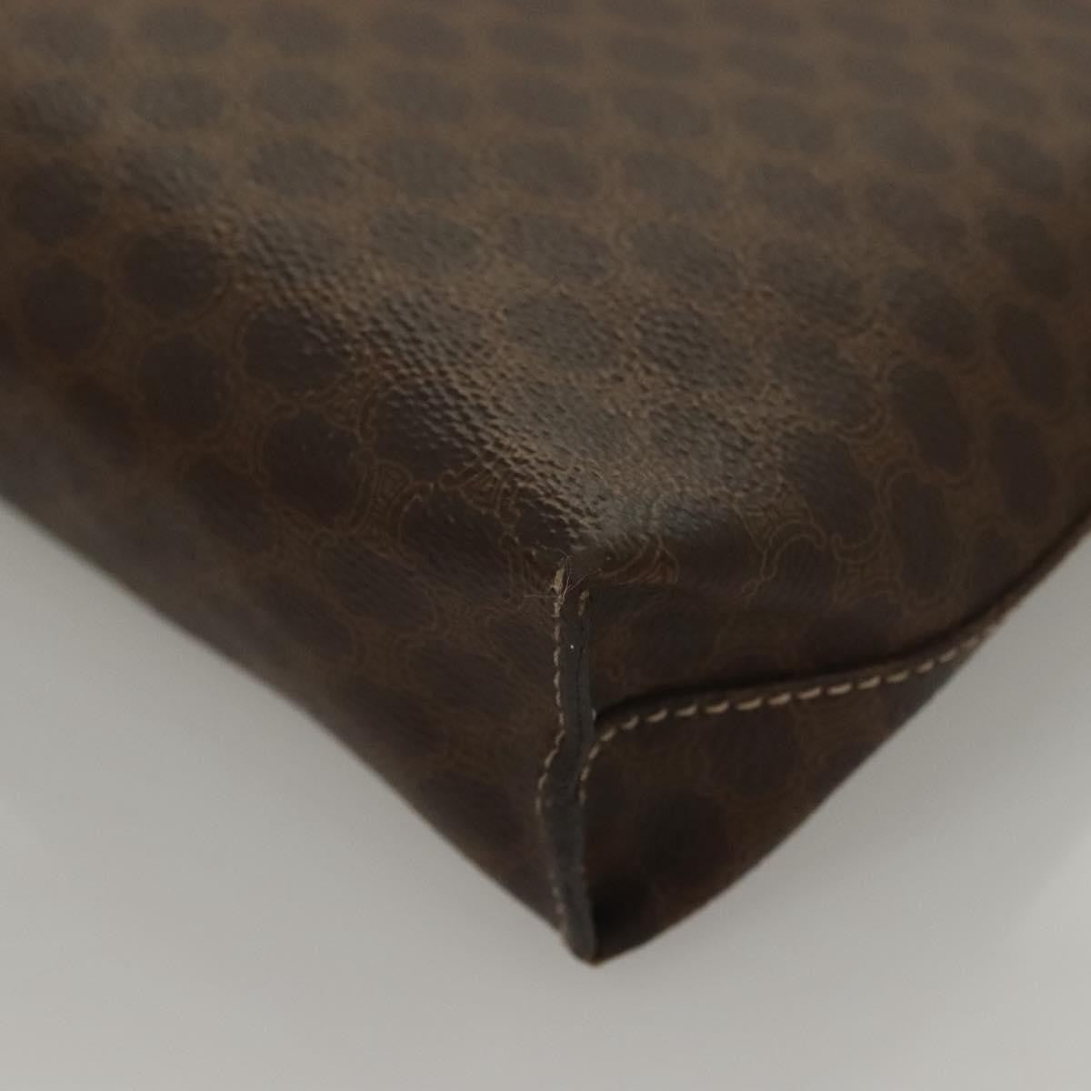 Celine Triomphe Vintage Handbag Macadam Canvas Brown Canvas Bag