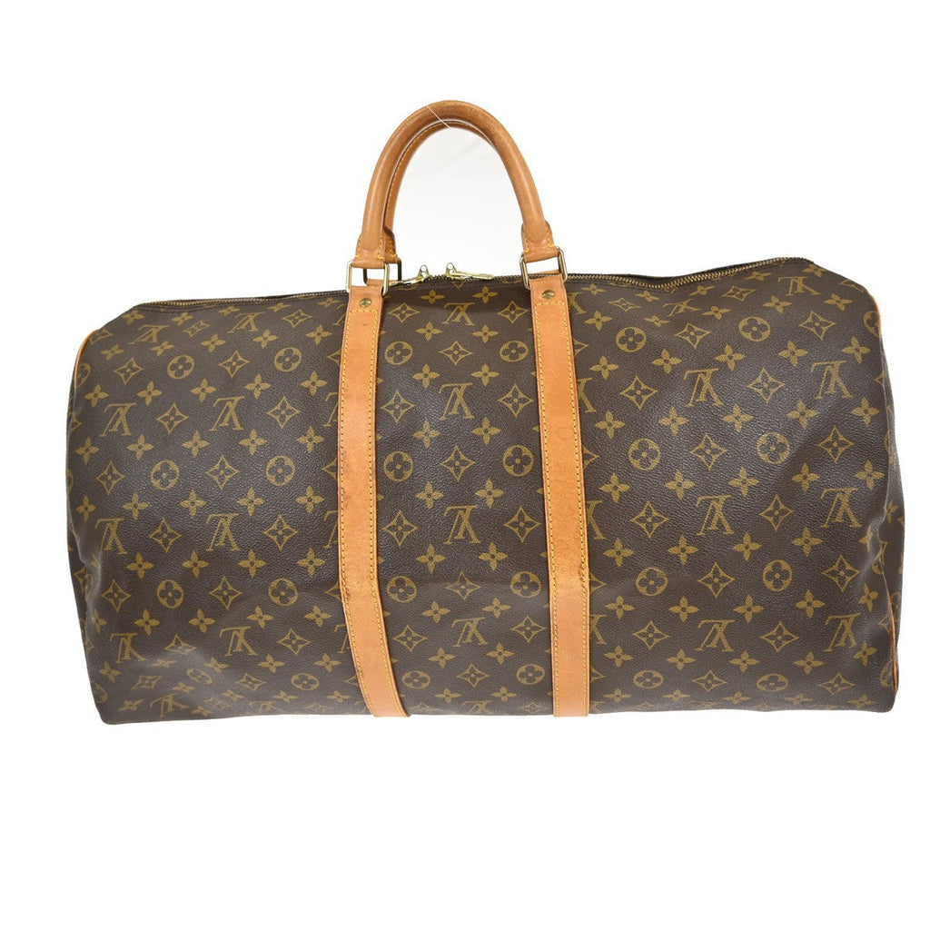 Louis Vuitton Keepall Bag Monogram Canvas Brown Canvas Travel Bag
