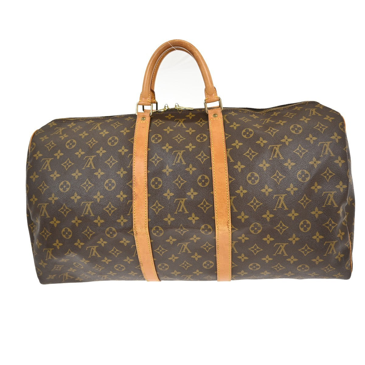 Louis Vuitton Keepall Bag Monogram Canvas Brown Canvas Travel Bag