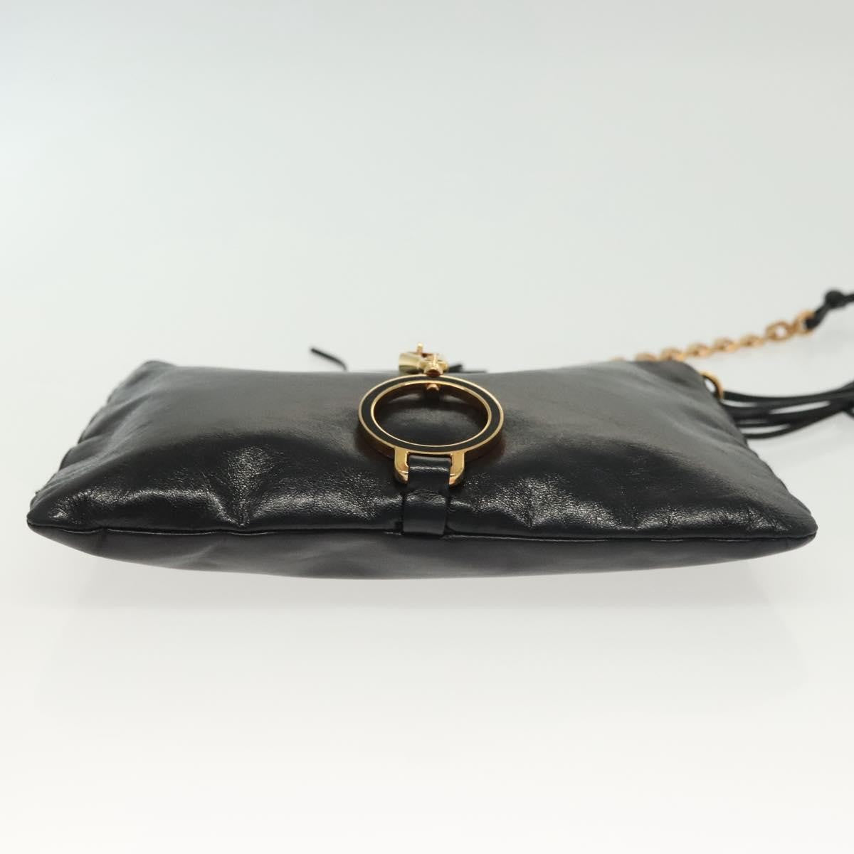 Prada Bow Shoulder Bag Vernice Saffiano Leather Black Leather Bag