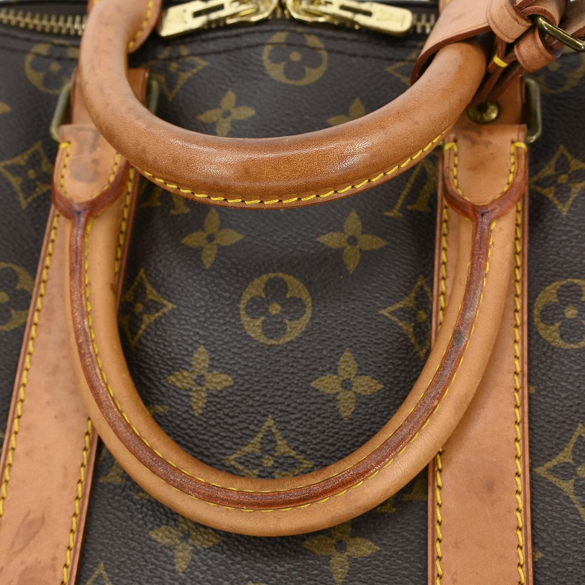 Louis Vuitton Keepall Bag Monogram Canvas Brown Canvas Travel Bag