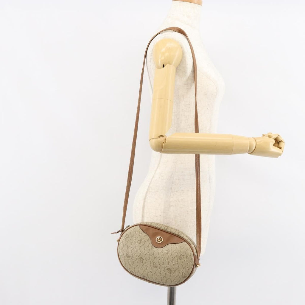 Christian Dior Vintage Honeycomb Shoulder Bag Canvas Beige Canvas Shoulder Bag Bag (Pre-Owned)