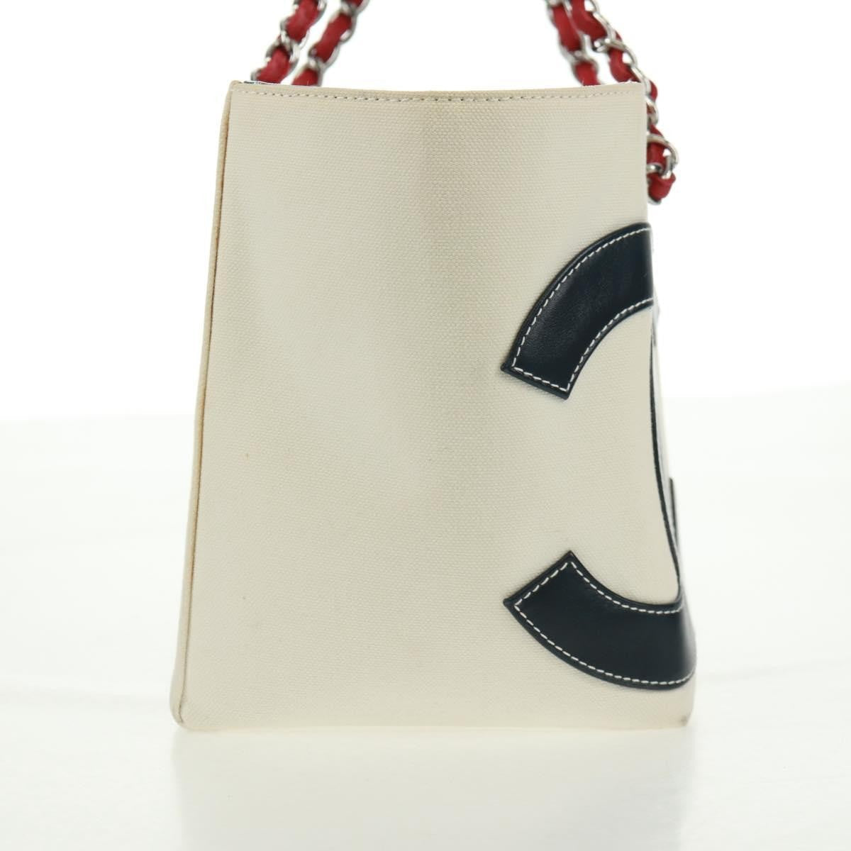 Chanel No.5 Tote Canvas And Leather White Canvas Tote Bag Bag