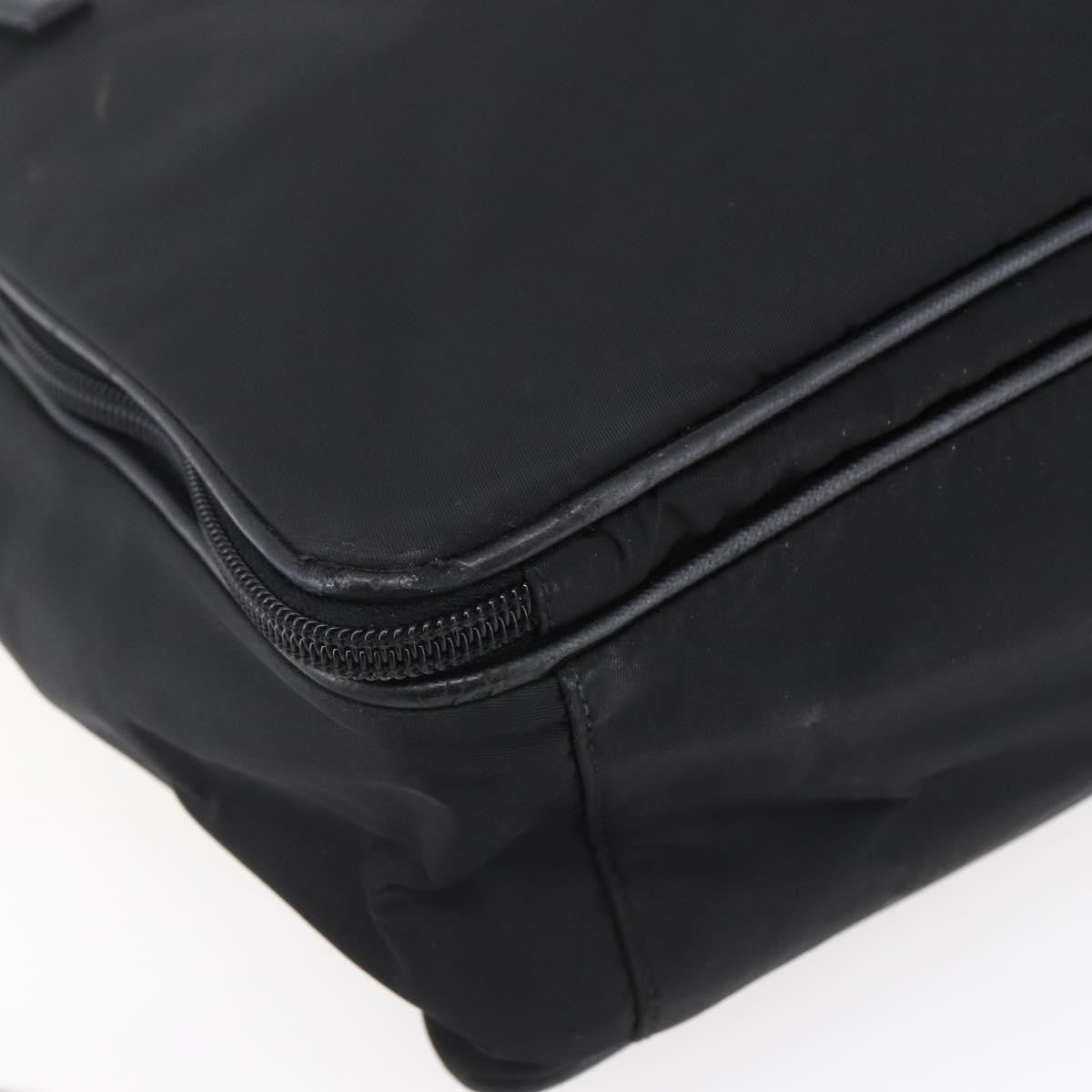 Prada Convertible Front Zip Briefcase Tessuto With Saffiano Leather Black Nylon Briefcase Bag