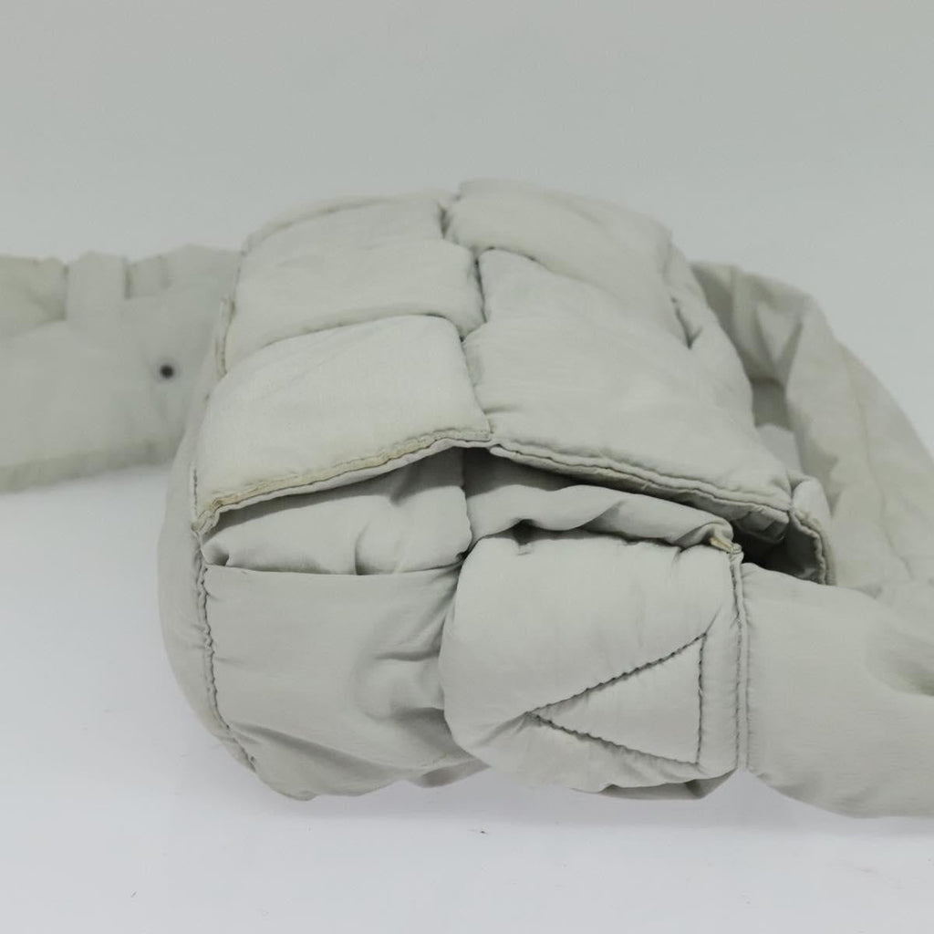 Bottega Veneta Padded Tech Cassette Crossbody Bag Intrecciato Nylon Gray Nylon Shoulder Bag Bag
