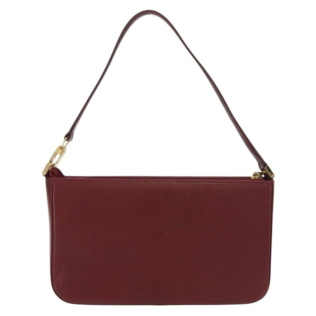 Burberry Vintage Shoulder Bag Leather Burgundy Leather Shoulder Bag