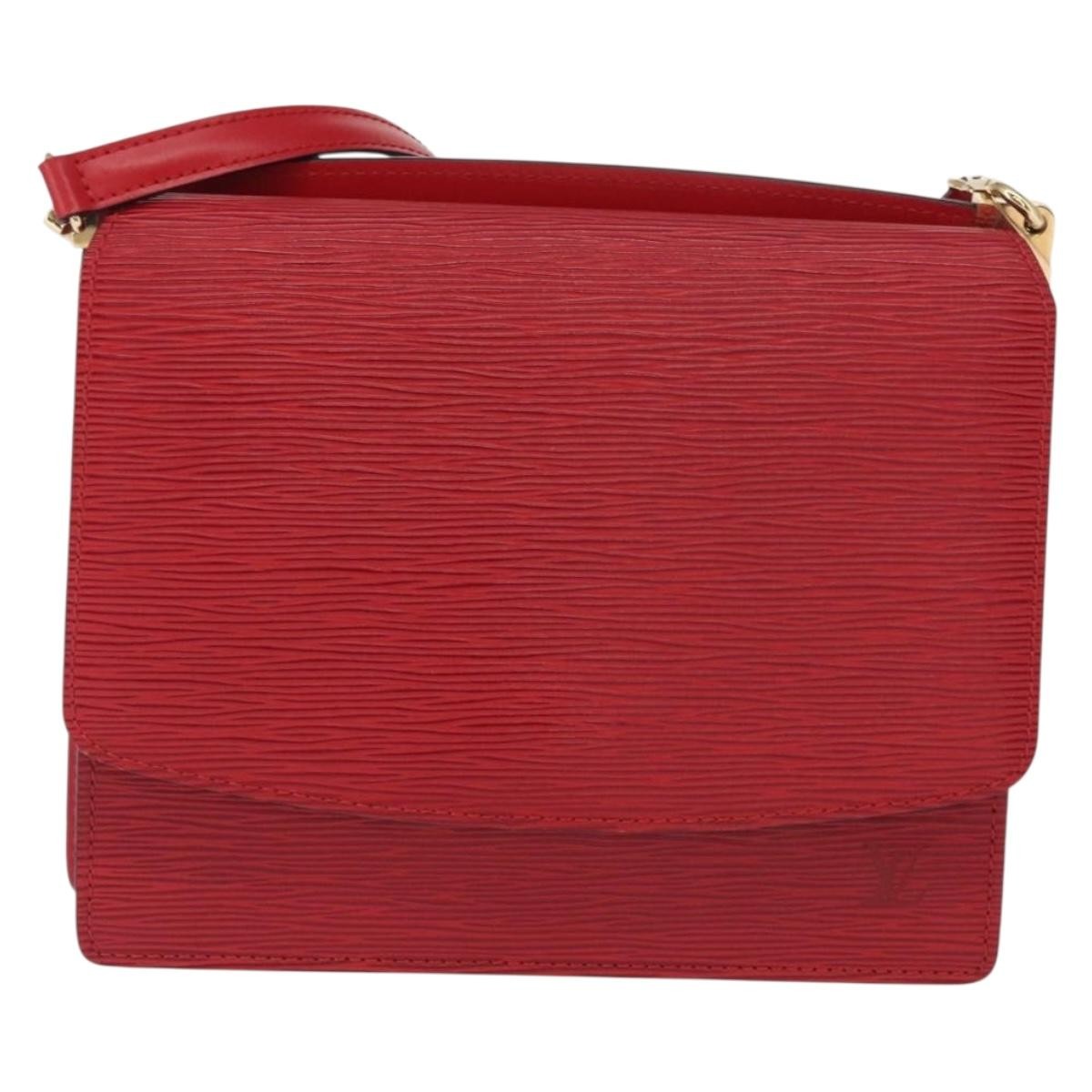 Louis Vuitton Grenelle Shoulder Bag Epi Leather Red Leather Shoulder Bag