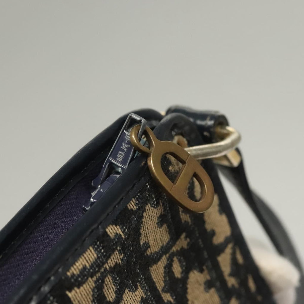 Christian Dior Vintage Trotter Shoulder Bag Canvas Navy Canvas Shoulder Bag Bag (Pre-Owned)
