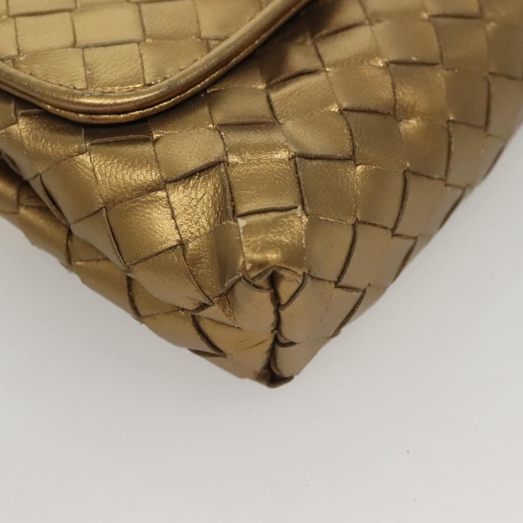 Bottega Veneta Chain Flap Shoulder Bag Leather Gold Leather Shoulder Bag Bag