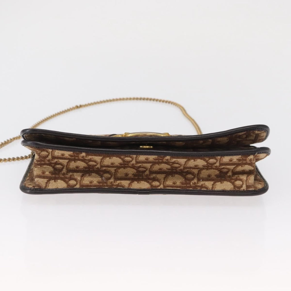 Christian Dior Vintage Trotter Shoulder Bag Canvas Beige Canvas Shoulder Bag Bag (Pre-Owned)