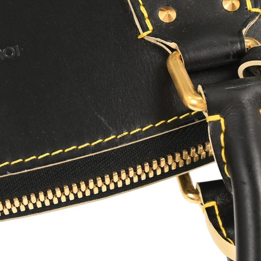 Louis Vuitton Suhali Lockit Handbag Leather Black Leather Handbag