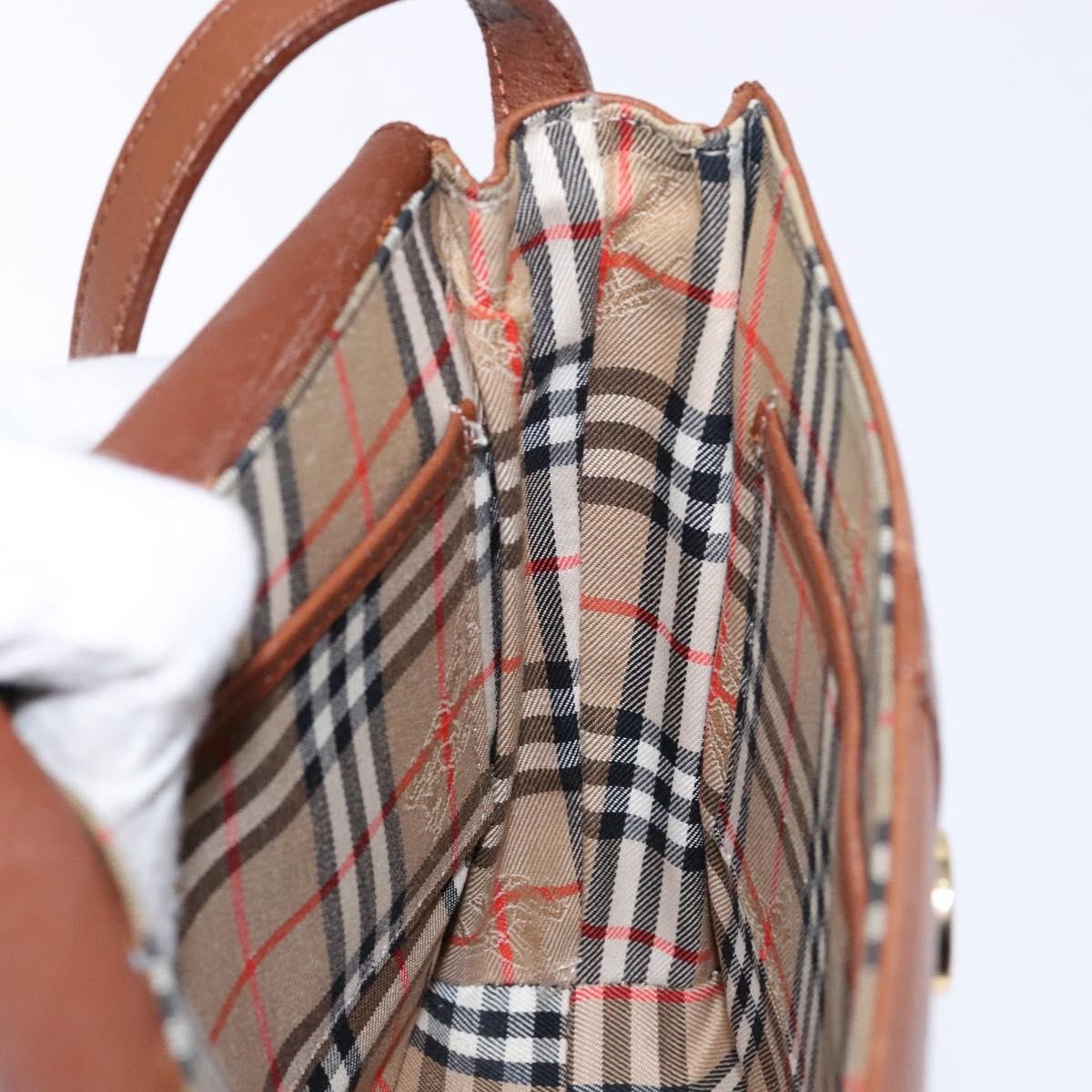 Burberry Flap Shoulder Bag Leather Brown Leather Shoulder Bag