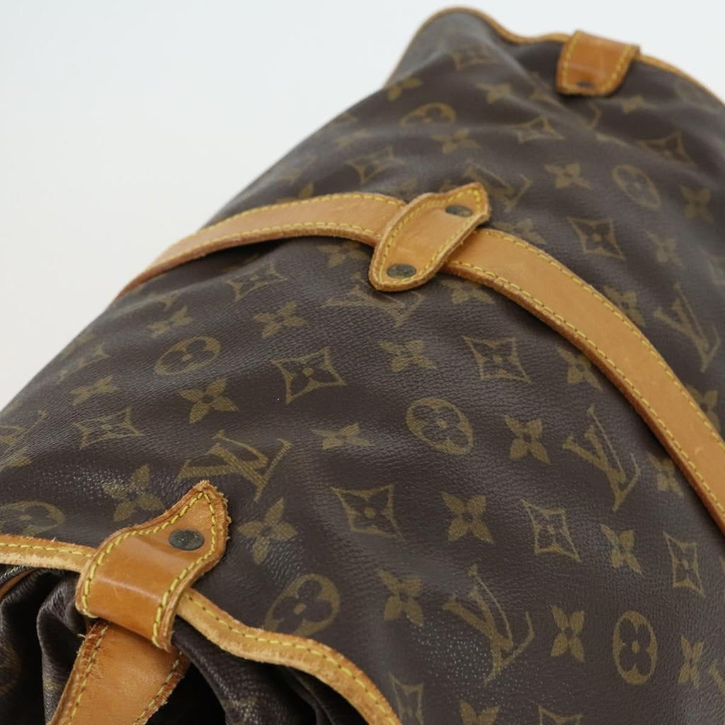 Louis Vuitton Saumur Handbag Monogram Canvas Brown Canvas Shoulder Bag