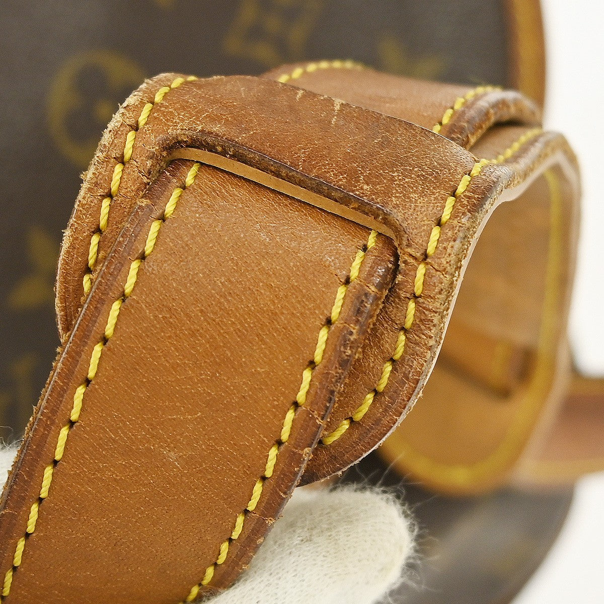 Louis Vuitton Saumur Handbag Monogram Canvas Brown Canvas Shoulder Bag