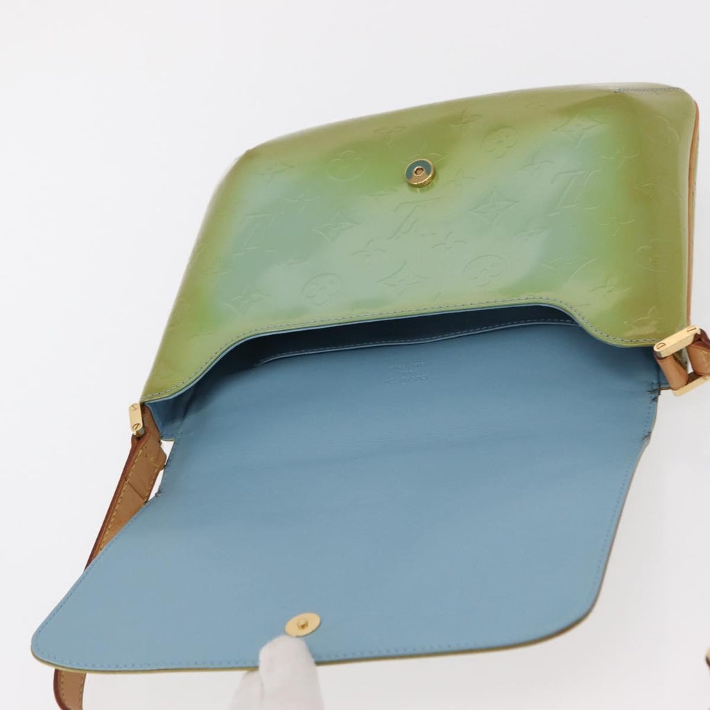 Louis Vuitton Thompson Street Handbag Monogram Vernis Green Patent_Leather Shoulder Bag
