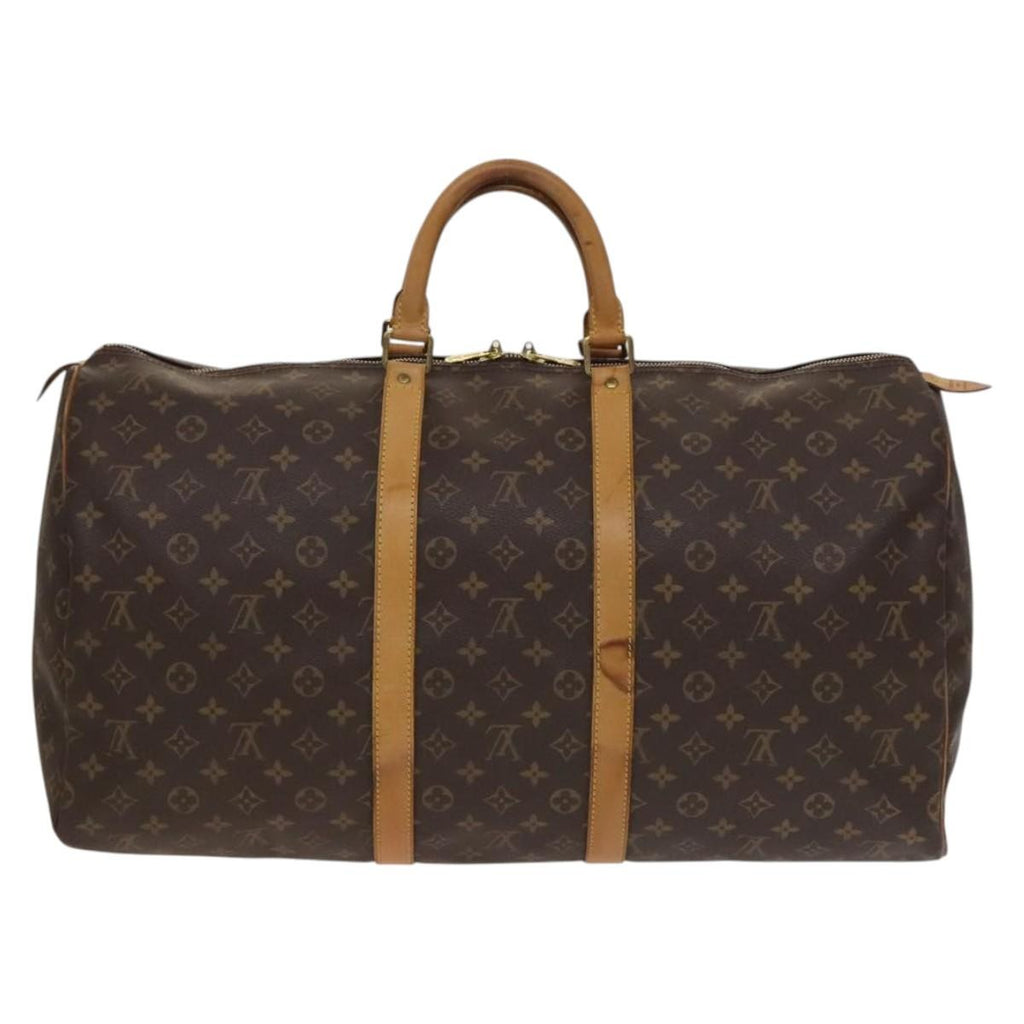Louis Vuitton Keepall Bag Monogram Canvas Brown Canvas Travel Bag