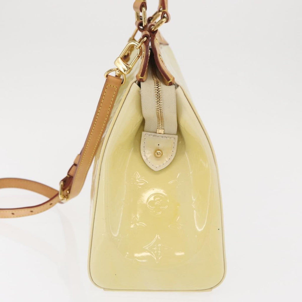 Louis Vuitton Brea Handbag Monogram Vernis Beige Patent_Leather Handbag