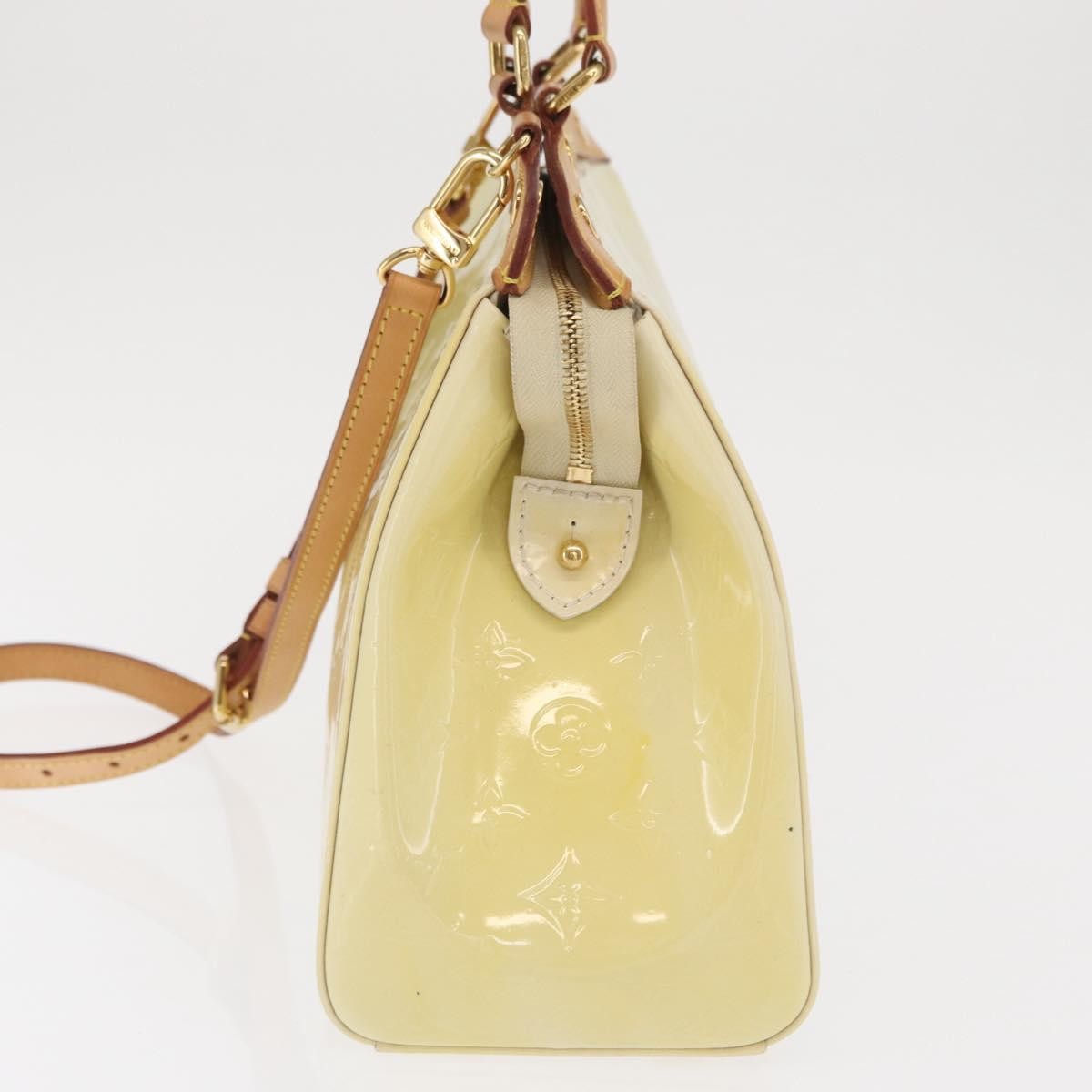 Louis Vuitton Brea Handbag Monogram Vernis Beige Patent_Leather Handbag