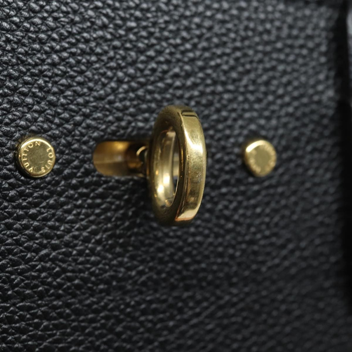 Louis Vuitton City Steamer Handbag Leather Black Leather Handbag