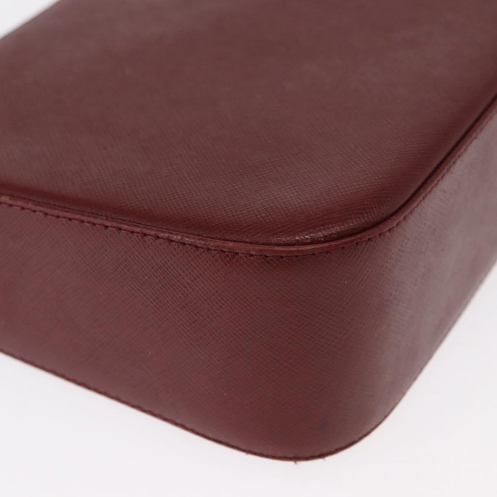 Burberry Vintage Shoulder Bag Leather Burgundy Leather Shoulder Bag
