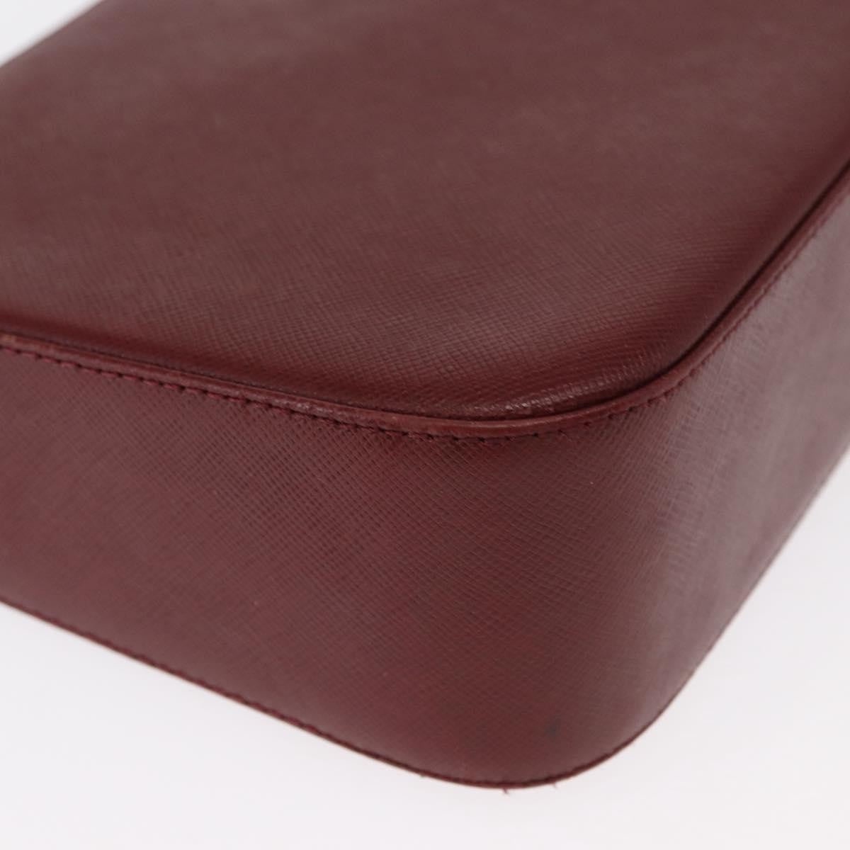 Burberry Vintage Shoulder Bag Leather Burgundy Leather Shoulder Bag