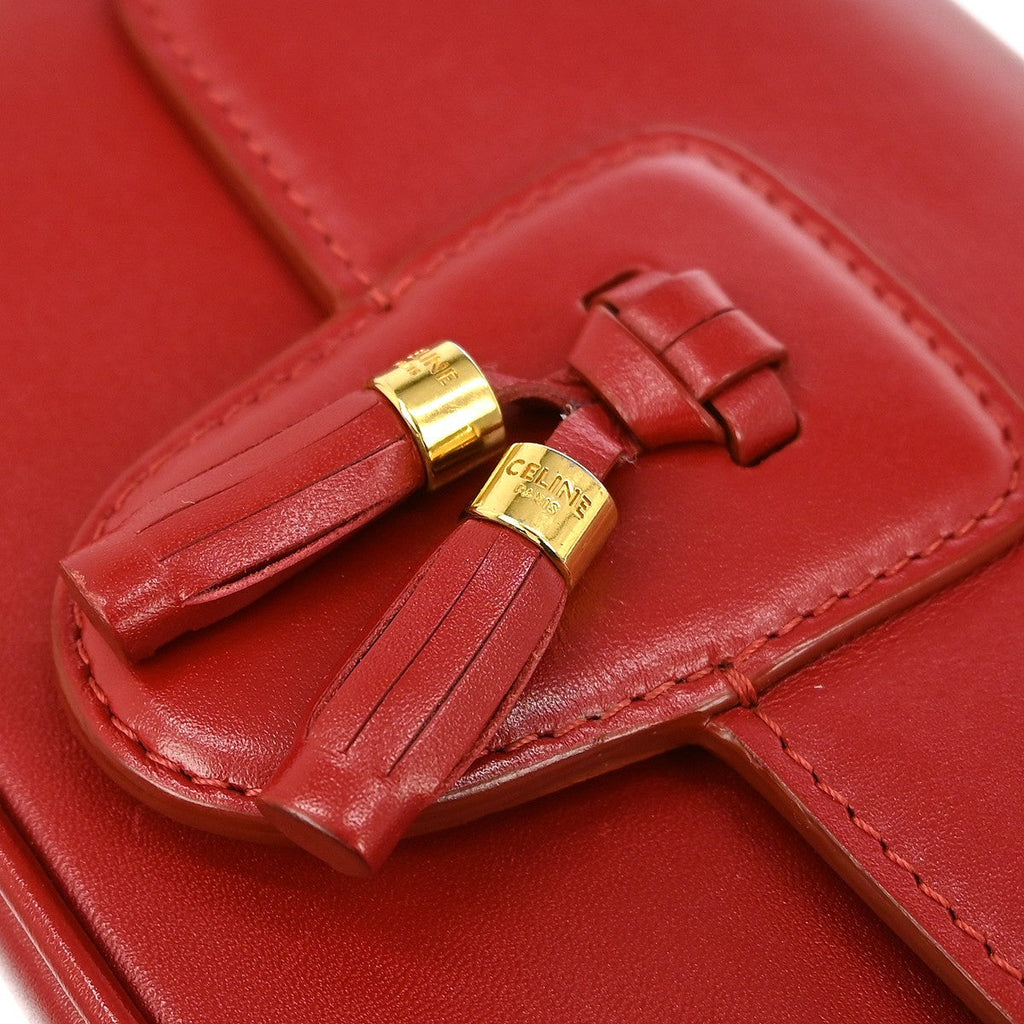 Celine Tassels Bag Leather Red Leather Shoulder Bag Bag