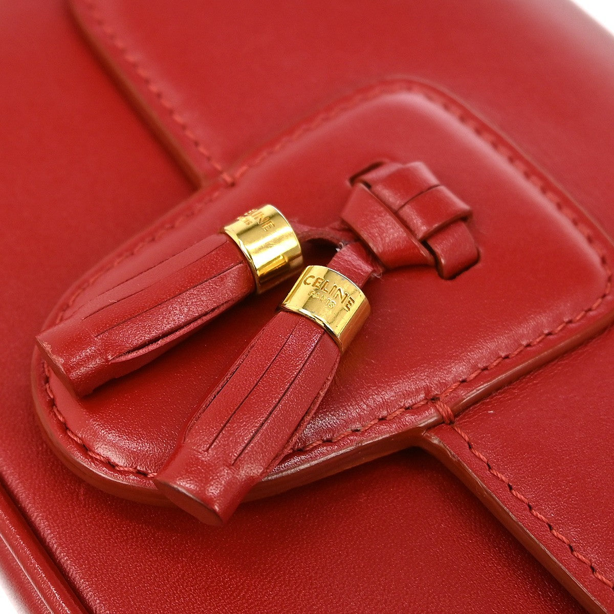 Celine Tassels Bag Leather Red Leather Shoulder Bag Bag